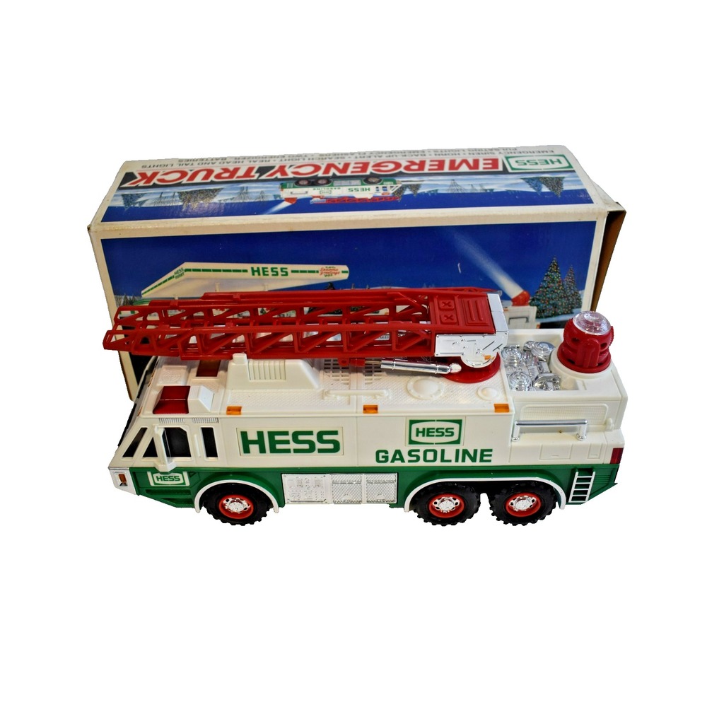 Hess 1996 Die Cast Emergency Ladder Truck w/ Siren & Horn Vintage Toy Truck
